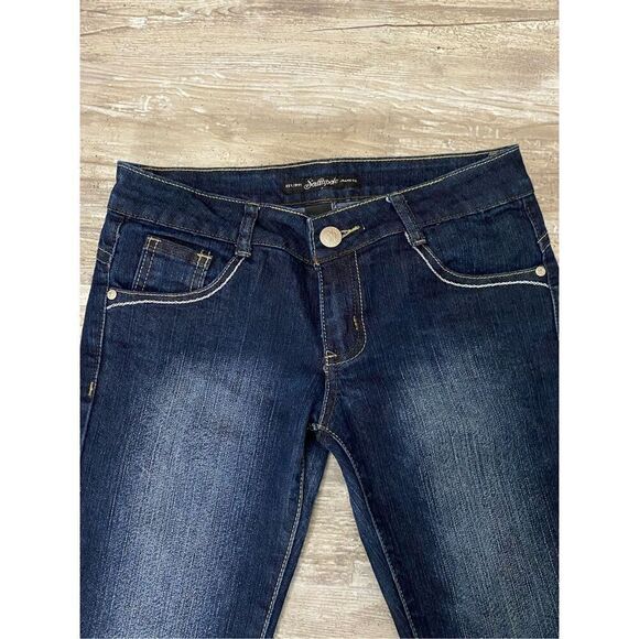 Southpole Bootcut Stretch Jeans Flap Pocket Women’s Junior’s Sz 5 - Picture 3 of 9